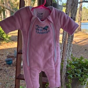 Baby Merlin's Pink Magic Sleepsuit Size Small 3 To 6 Months